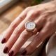 Handmade Stainless Steel 18K Gold Watch Ring